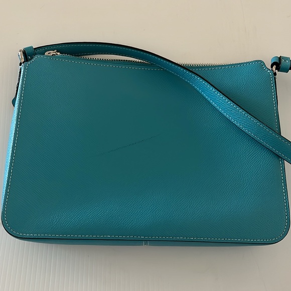 NWOT Coach Signature Aqua Mini Gallery File Crossbody with Adjustable Strap - Picture 4 of 14
